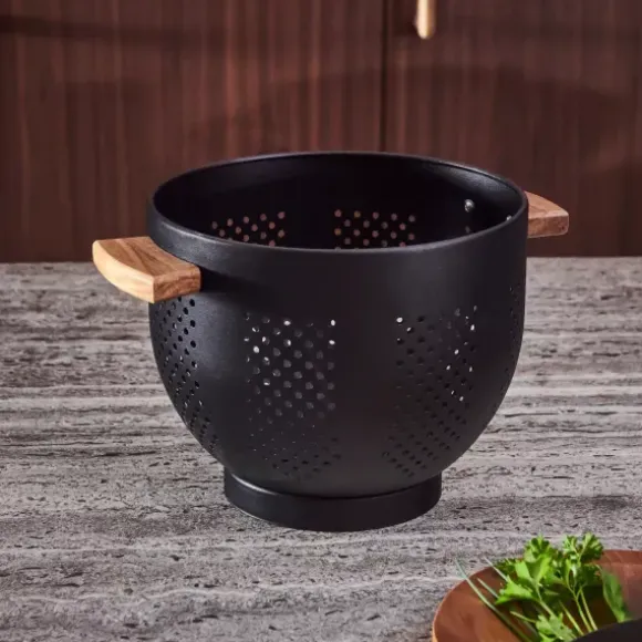 Acacia Lux Escorredor Preto, Natural