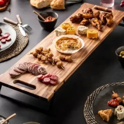 Acacia Lux Prancha Para Servir /Mesa Preto, Natural