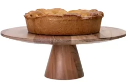 Acacia Suporte Para Bolo Natural