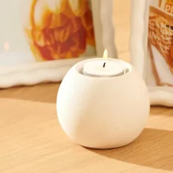 Alba Porta-Vela Para Lamparina Branco