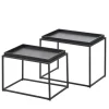 Apollo Mesas Auxiliares Conjunto De 2 Preto