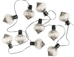 Azis Grinalda Iluminada 10 Led Exterior Forma De Gota