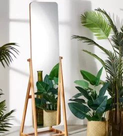 Bamboo Espelho De Corpo Castanho