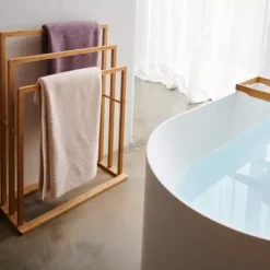 Bamboo Estante Para Toalhas Natural