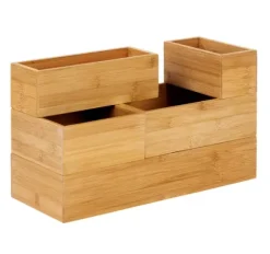 Bamboo Organizador De Gaveta Natural
