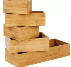 Bamboo Organizador De Gaveta Natural