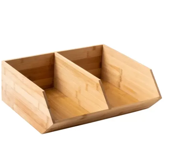 Bamboo Organizador Empilh Vel Natural