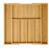 Bamboo Organizador Gaveta Extens Vel Natural
