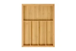 Bamboo Organizador Gaveta Extens Vel Natural