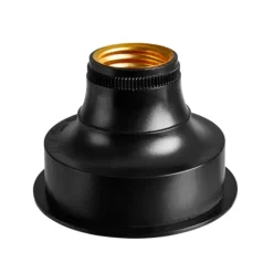 Bati Casquilho Pilha E27 Preto