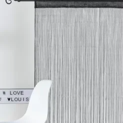 Black Cortina De Franjas