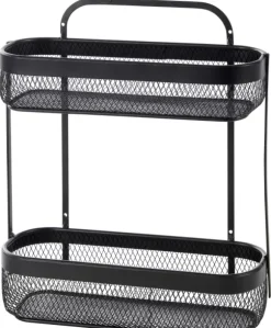 Black Lunar Cesto Oval De 2 Pe As Preto