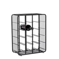 Chato Estante Para Vinho Preto