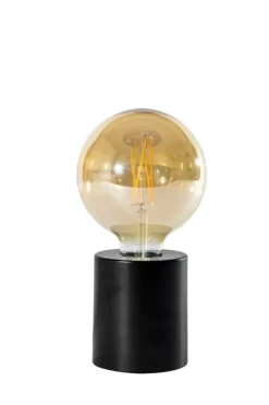 Cilinder Candeeiro De Mesa Preto