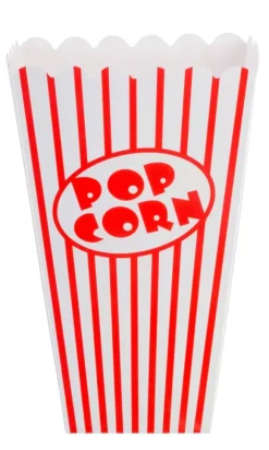 Cinema Caneca Pipocas Conjunto De 8 Branco, Vermelho