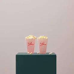 Cinema Caneca Pipocas Conjunto De 8 Branco, Vermelho