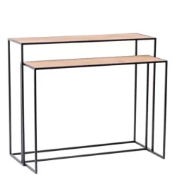 Combo Consola Conjunto De 2 Natural