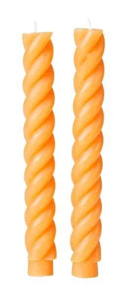 Curl Velas Conjunto De 2 Ocre