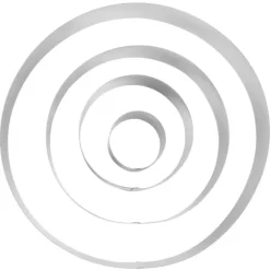 Damier Argolas Para Tarte Conjunto De 4 Prateado