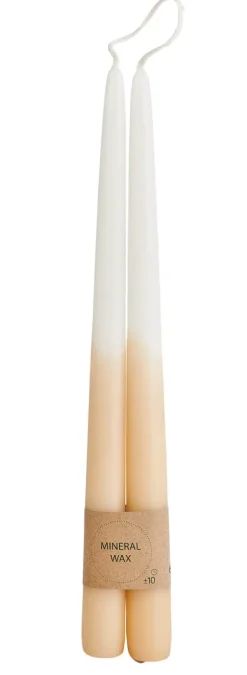 Duo Velas Conjunto De 2 Creme, Castanho Claro,