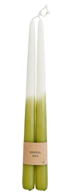 Duo Velas Conjunto De 2 Verde, Creme,