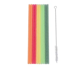 Eco Party Palhas Com Escova 5 Cores