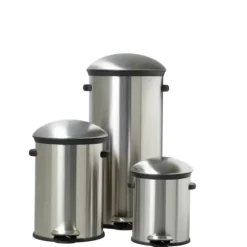 Elegance Balde De Lixo Com Pedal 12L Prateado