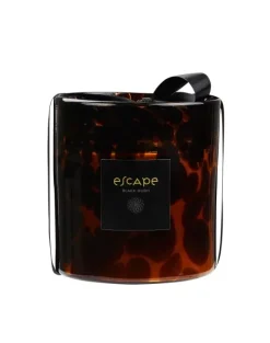 Escape Black Oudh Vela Perfumada Castanho, Ocre,