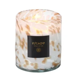 Escape World Of Goa Vela Perfumada Branco, Dourado,