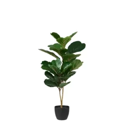 Figi Planta Artificial Preto, Verde Escuro