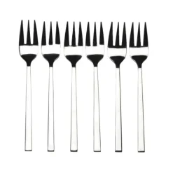 Fine Garfos Para Bolo Conjunto De 6 Prateado