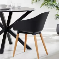 Fray Cadeiras Sala Jantar Preto/Natural