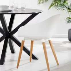 Fray Cadeiras Sala Jantar Branco/Natural