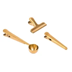 Goldy Clipes Conjunto De 3 Dourado