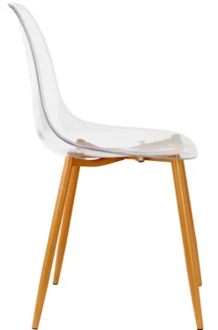 Ice Cadeira Sala De Jantar Transparente, Natural