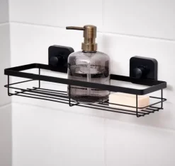 Industria Cesto Para Duche Com Ventosas Preto