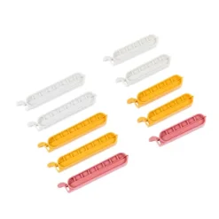 Klipper Clipes Conjunto De 10 Mistura De Cores Cinzento, Amarelo Escuro, Terracota