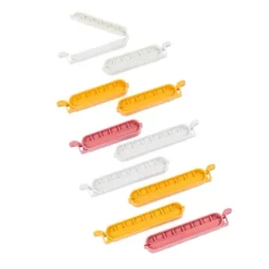 Klipper Clipes Conjunto De 10 Mistura De Cores Cinzento, Amarelo Escuro, Terracota