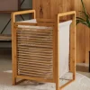 Linolux Bamboe Cesto Para Roupa Suja Natural