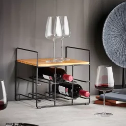 Lize Estante Para Vinho Preto