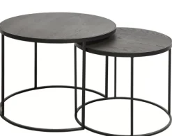 Memphis Mesas Auxiliares Conjunto De 2 P S Preto