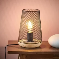 Mesh Candeeiro De Mesa Preto