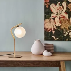 Muno Candeeiro De Mesa Dourado