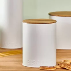 Nagini Caixa De Alimentos Para Bolachas Branco, Natural