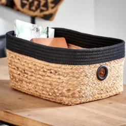 Naturel Cesto Gaveta Preto, Natural