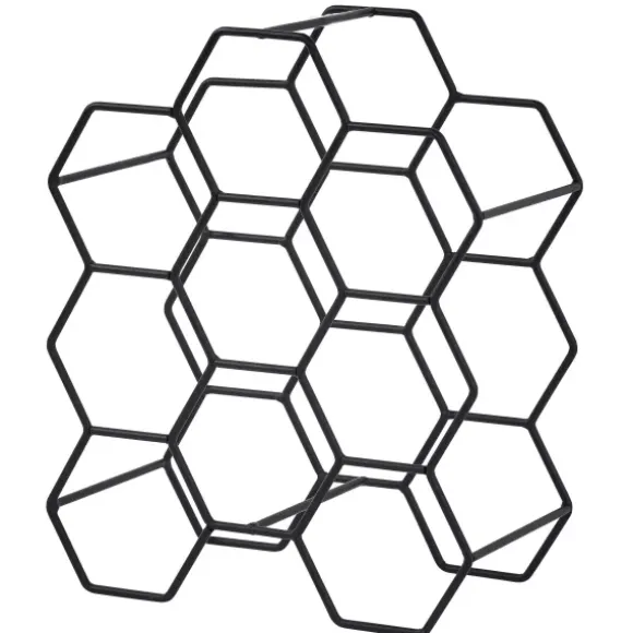 Nau Estante Para Vinho Para 9 Garrafas Preto