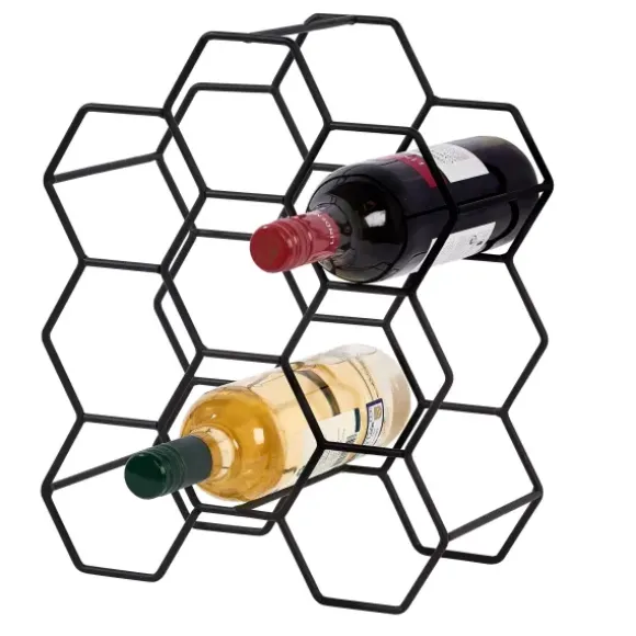 Nau Estante Para Vinho Para 9 Garrafas Preto