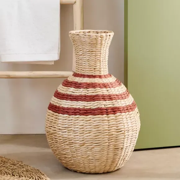 Nepal Jarra Castanho, Natural, Vermelho Escuro