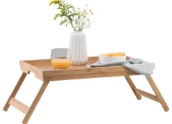 New Bamboo Mesa De Cama Natural