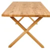 New Oak Mesa De Jantar Com Pernas Em X De Madeira